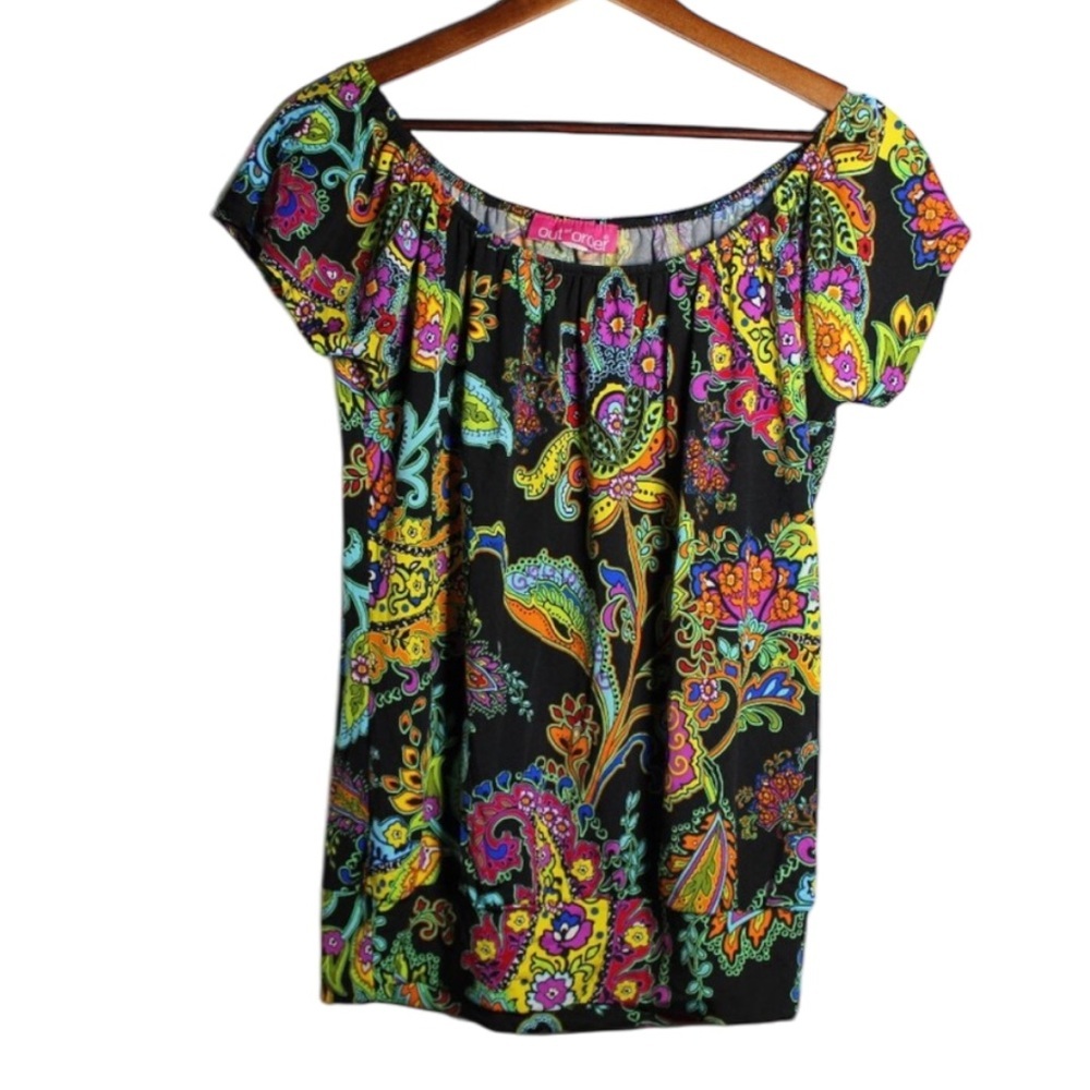 Y2K Colorful Paisley Women's‎ Blouse S